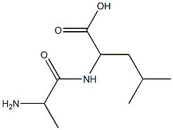 2-[(2-aminopropanoyl)amino]-4-methylpentanoic acid Struktur