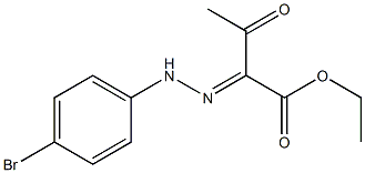 ethyl 2-[2-(4-bromophenyl)hydrazono]-3-oxobutanoate Struktur