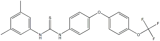 N-(3,5-dimethylphenyl)-N'-{4-[4-(trifluoromethoxy)phenoxy]phenyl}thiourea Struktur