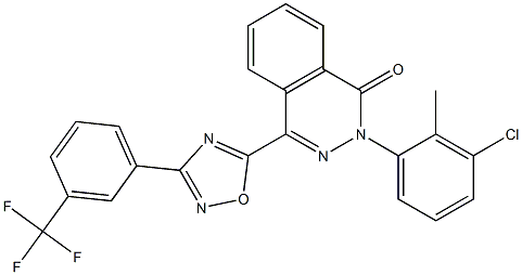 2-(3-chloro-2-methylphenyl)-4-{3-[3-(trifluoromethyl)phenyl]-1,2,4-oxadiazol-5-yl}-1(2H)-phthalazinone Struktur