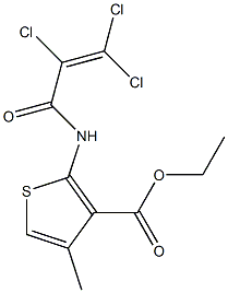 ethyl 4-methyl-2-[(2,3,3-trichloroacryloyl)amino]thiophene-3-carboxylate Struktur