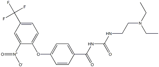 N-[2-(diethylamino)ethyl]-N'-{4-[2-nitro-4-(trifluoromethyl)phenoxy]benzoyl}urea Struktur