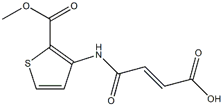 4-{[2-(methoxycarbonyl)-3-thienyl]amino}-4-oxobut-2-enoic acid Struktur