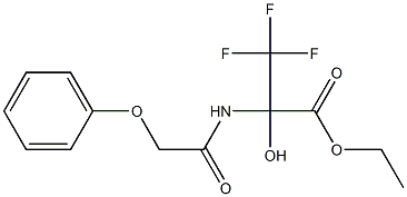 ethyl 3,3,3-trifluoro-2-hydroxy-2-[(2-phenoxyacetyl)amino]propanoate Struktur