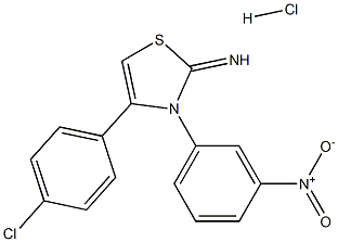 4-(4-chlorophenyl)-3-(3-nitrophenyl)-2,3-dihydro-1,3-thiazol-2-imine hydrochloride Struktur