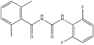 N-(2,6-difluorophenyl)-N'-(2,6-dimethylbenzoyl)urea Struktur