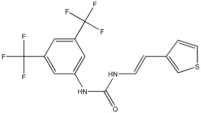 N-[3,5-di(trifluoromethyl)phenyl]-N'-[2-(3-thienyl)vinyl]urea Struktur