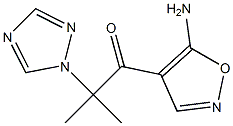 1-(5-amino-4-isoxazolyl)-2-methyl-2-(1H-1,2,4-triazol-1-yl)-1-propanone Struktur