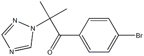 1-(4-bromophenyl)-2-methyl-2-(1H-1,2,4-triazol-1-yl)-1-propanone Struktur