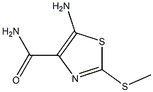 5-amino-2-(methylthio)-1,3-thiazole-4-carboxamide Struktur