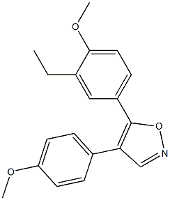 5-(3-ethyl-4-methoxyphenyl)-4-(4-methoxyphenyl) isoxazole Struktur