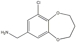 (6-chloro-3,4-dihydro-2H-benzo[b][1,4]dioxepin-8-yl)methanamine Struktur