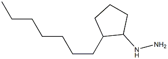 1-(2-heptylcyclopentyl)hydrazine Struktur