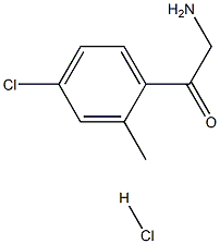 2-amino-1-(4-chloro-2-methylphenyl)ethanone hydrochloride Struktur