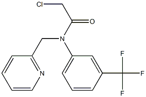 2-chloro-N-(3-(trifluoromethyl)phenyl)-N-((pyridin-2-yl)methyl)acetamide Struktur