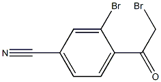 3-bromo-4-(2-bromoacetyl)benzonitrile Struktur