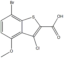 7-bromo-3-chloro-4-methoxybenzo[b]thiophene-2-carboxylic acid Struktur