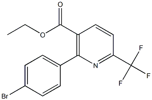 ethyl 2-(4-bromophenyl)-6-(trifluoromethyl)nicotinate Struktur