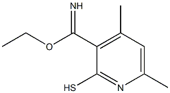 ethyl 2-mercapto-4,6-dimethylpyridine-3-methanimidate Struktur