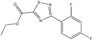 ethyl 3-(2,4-difluorophenyl)-1,2,4-thiadiazole-5-carboxylate Struktur