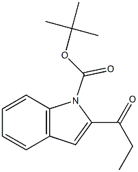 tert-butyl 2-propionyl-1H-indole-1-carboxylate Struktur