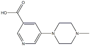 5-(4-methylpiperazinyl)pyridine-3-carboxylic acid Struktur