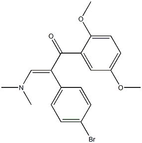 2-(4-bromophenyl)-1-(2,5-dimethoxyphenyl)-3-(dimethylamino)prop-2-en-1-one Struktur