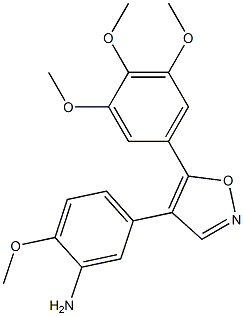 2-methoxy-5-(5-(3,4,5-trimethoxyphenyl)isoxazol-4-yl)benzenamine Struktur