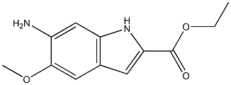 Ethyl 6-amino-5-methoxy-1H- indole-2-carboxylate Struktur