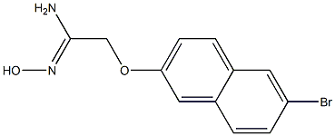 (1Z)-2-[(6-bromo-2-naphthyl)oxy]-N'-hydroxyethanimidamide Struktur