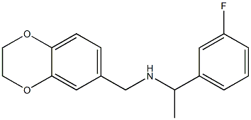 (2,3-dihydro-1,4-benzodioxin-6-ylmethyl)[1-(3-fluorophenyl)ethyl]amine Struktur