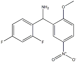 (2,4-difluorophenyl)(2-methoxy-5-nitrophenyl)methanamine Struktur