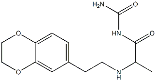 (2-{[2-(2,3-dihydro-1,4-benzodioxin-6-yl)ethyl]amino}propanoyl)urea Struktur