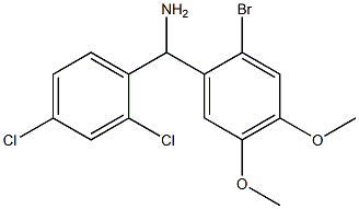 (2-bromo-4,5-dimethoxyphenyl)(2,4-dichlorophenyl)methanamine Struktur