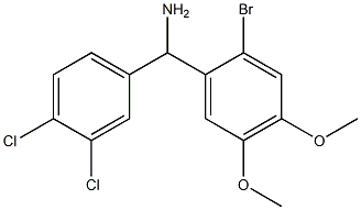 (2-bromo-4,5-dimethoxyphenyl)(3,4-dichlorophenyl)methanamine Struktur