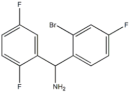 (2-bromo-4-fluorophenyl)(2,5-difluorophenyl)methanamine Struktur