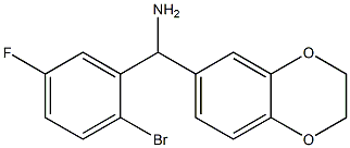 (2-bromo-5-fluorophenyl)(2,3-dihydro-1,4-benzodioxin-6-yl)methanamine Struktur