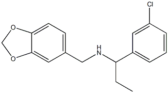 (2H-1,3-benzodioxol-5-ylmethyl)[1-(3-chlorophenyl)propyl]amine Struktur