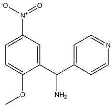 (2-methoxy-5-nitrophenyl)(pyridin-4-yl)methanamine Struktur