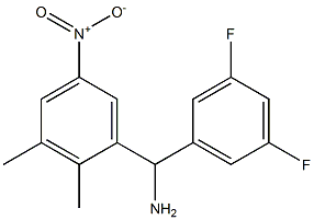 (3,5-difluorophenyl)(2,3-dimethyl-5-nitrophenyl)methanamine Struktur