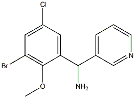 (3-bromo-5-chloro-2-methoxyphenyl)(pyridin-3-yl)methanamine Struktur