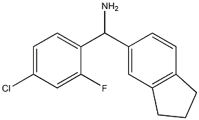 (4-chloro-2-fluorophenyl)(2,3-dihydro-1H-inden-5-yl)methanamine Struktur