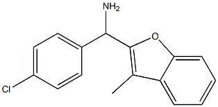 (4-chlorophenyl)(3-methyl-1-benzofuran-2-yl)methanamine Struktur