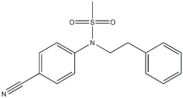 (4-cyanophenyl)-N-(2-phenylethyl)methanesulfonamide Struktur