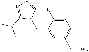 (4-fluoro-3-{[2-(propan-2-yl)-1H-imidazol-1-yl]methyl}phenyl)methanamine Struktur