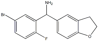 (5-bromo-2-fluorophenyl)(2,3-dihydro-1-benzofuran-5-yl)methanamine Struktur