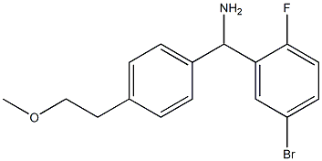 (5-bromo-2-fluorophenyl)[4-(2-methoxyethyl)phenyl]methanamine Struktur