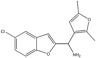 (5-chloro-1-benzofuran-2-yl)(2,5-dimethylfuran-3-yl)methanamine Struktur