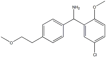 (5-chloro-2-methoxyphenyl)[4-(2-methoxyethyl)phenyl]methanamine Struktur