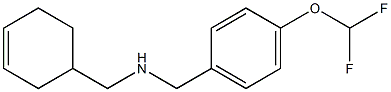 (cyclohex-3-en-1-ylmethyl)({[4-(difluoromethoxy)phenyl]methyl})amine Struktur